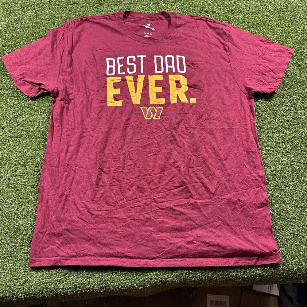 Washington Commanders Fanatics Men's 2XL Best Dad Ever T-Shirt NWOT nfl